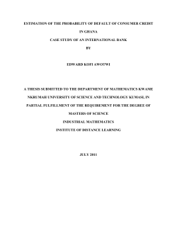 ESTIMATION OF THE PROBABILITY OF DEFAULT OF CONSUMER