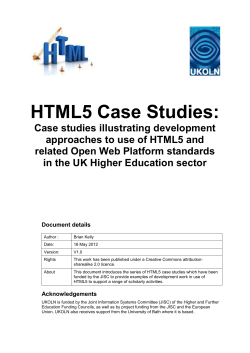HTML5 Case Studies (Full)