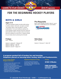 for the beginning hockey players