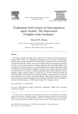 Explaining bond returns in heterogeneous agent models: The