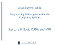 MPI and CUDA Programming