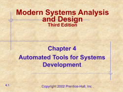 CASE Analysis Tools