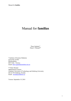 Manual for familias - Familias home page
