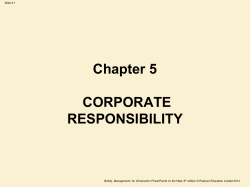 Managing corporate responsibility