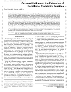 Cross-Validation and the Estimation of Conditional Probability