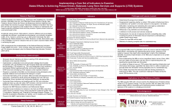 Implementing a Core Set of Indicators to Examine States Efforts in