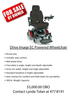 Drive Image EC Powered Wheelchair $5000.00 OBO Contact Lynda