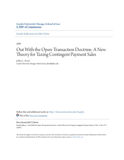 Out With the Open-Transaction Doctrine: A New Theory for Taxing
