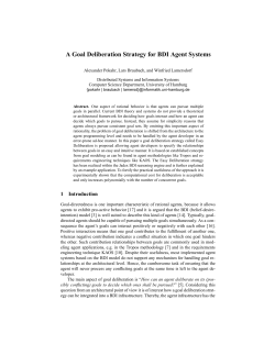 A Goal Deliberation Strategy for BDI Agent Systems