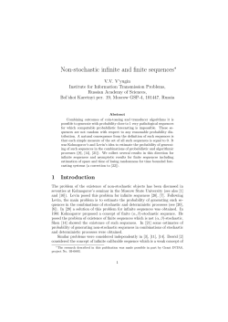 Non-stochastic infinite and finite sequences