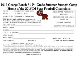 INSTRUCTORS: George Ranch Coaching Staff Time: 8:00 &ndash; 10:00