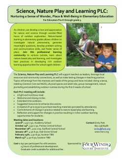 Science, Nature Play and Learning PLC: