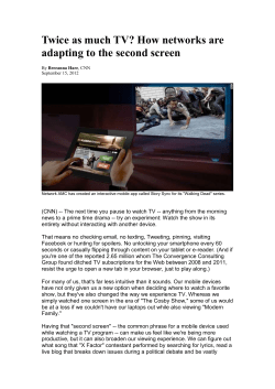 How networks are adapting to the second screen
