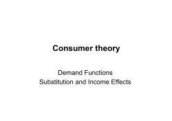 Substitution and income effects