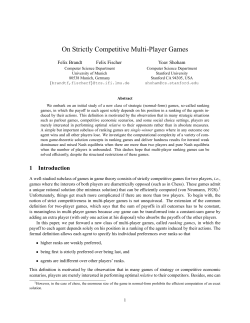 On Strictly Competitive Multi-Player Games