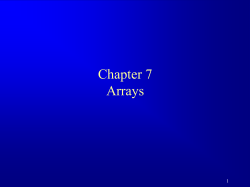 Chapter 5 Arrays