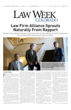 Law Firm Alliance Sprouts Naturally From Rapport