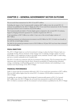 chapter 2 &ndash; general government sector outcome