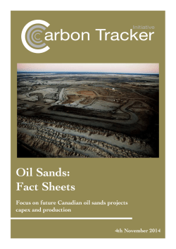 Oil Sands - Carbon Tracker
