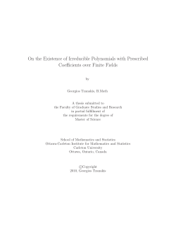 On the Existence of Irreducible Polynomials with Prescribed