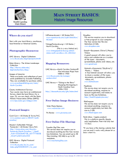 Historic Image Resources - NC Main Street Conference