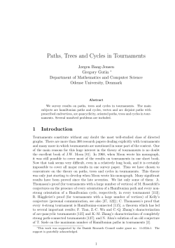Paths, Trees and Cycles in Tournaments