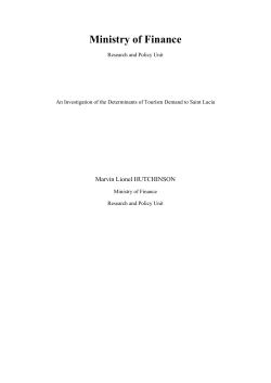 The Determinants of Tourism Demand to Saint Lucia