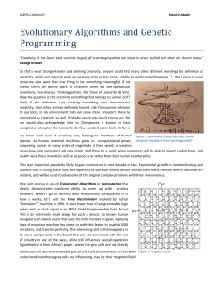 Evolutionary Algorithms and Genetic Programming