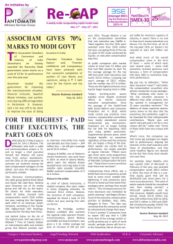 ASSOCHAM GIVES 70% MARKS TO MODI GOVT FOR THE