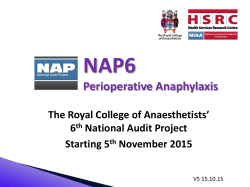 NAP 6 Perioperative Anaphylaxis