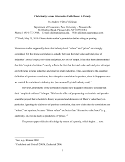 Christianity vs. Alternative Faith Bases, 5.23.10 doc