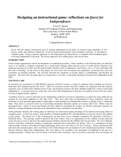 Designing an instructional game: reflections on