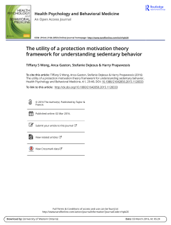 The utility of a protection motivation theory framework