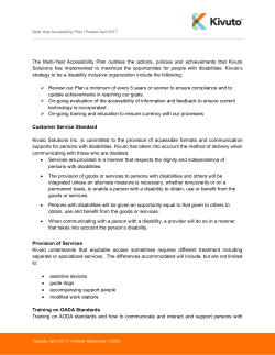 The Multi-Year Accessibility Plan outlines the actions
