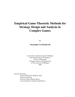 Empirical Game-Theoretic Methods for Strategy Design
