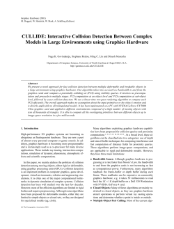 CULLIDE: Interactive Collision Detection Between Complex Models