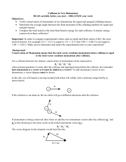 Collision in Two Dimensions
