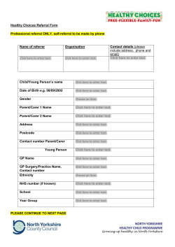 Healthy Choices Referral Form