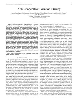 Non-Cooperative Location Privacy