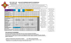 GALLUP EXPRESS ROUTE SCHEDULE