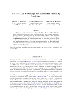 StMoMo: An R Package for Stochastic Mortality Modeling