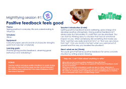 Positive feedback feels good