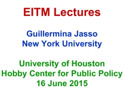 EITM Lectures Guillermina Jasso New York