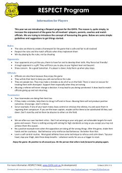 Information for Players