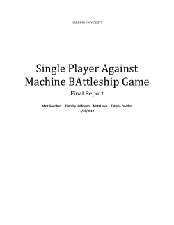 Single Player Against Machine BAttleship Game