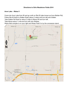 Directions to Girls Westshore Fields 2014 Avon Lake