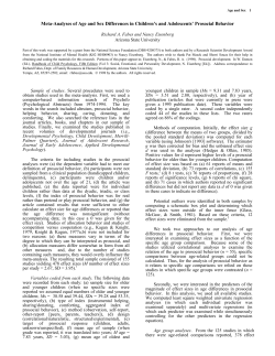 Meta-Analyses of Age and Sex Differences in