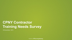 Other Training Needs Identified by Contractors