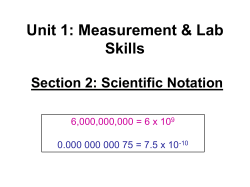 Scientific Notation