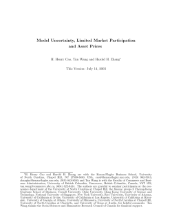 Model Uncertainty, Limited Market Participation and Asset Prices